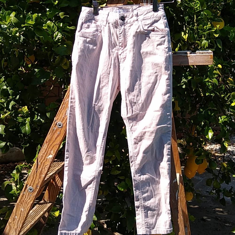 OSIT Cigarette High-Waist Jeans/Pinstripe Pink 26
